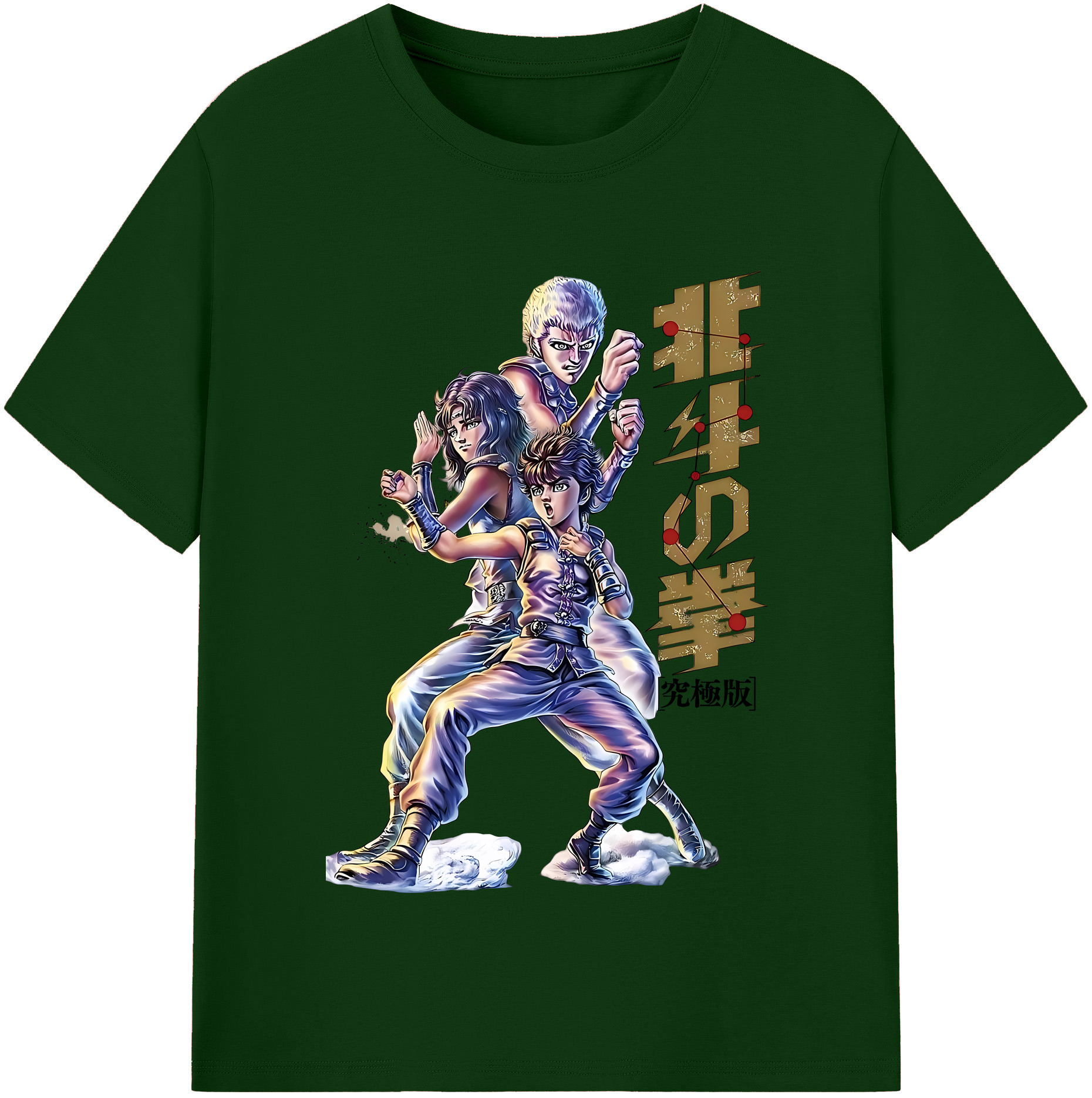 （画像用） 北斗の拳 Fist of the North Star 綿100％半袖Tシャツ（フロントプリント）